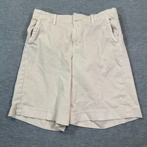 American Eagle Shorts Women 8‎ Cream Trouser Bermuda Stretch Casual Chino Zip